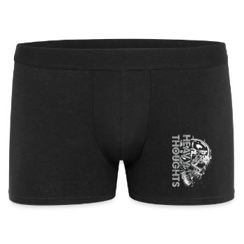 Totenkopf Vinyl Pulse Grafik - Männer Boxer Shorts - Schwarz - Vorne