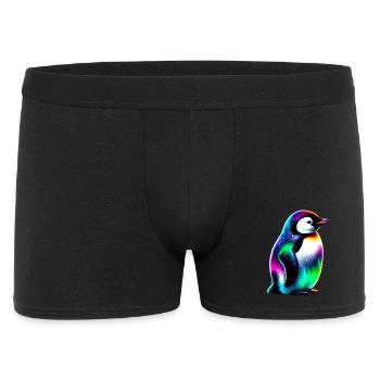Pinguin - Männer Boxer Shorts - Schwarz - Vorne