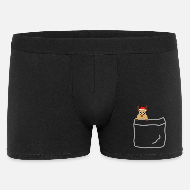 Pockets reindeer - Männer Boxer Shorts - Schwarz
