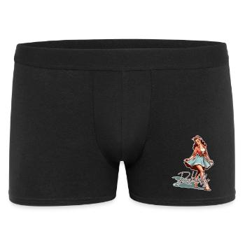 Rockabilly Style Outfit Woman Barefoot Retro Gift - Men's Boxer Shorts - black - Front