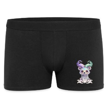 Magical bear cub in pastel glitter. - Men's Boxer Shorts - black - Front