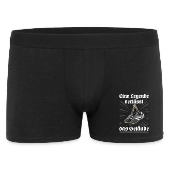 Fußball Ruhestand Karriereende - Männer Boxer Shorts - Schwarz - Vorne