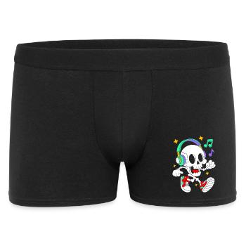 Music Loving Skeleton with Headphones - Men's Boxer Shorts - black - Front