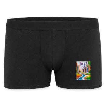 Château Enchanté Multicolore Fantaisie - Boxer Homme - noir - Devant