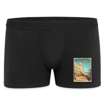 Algerien Küste Historischer Blick - Männer Boxer Shorts - Schwarz - Vorne