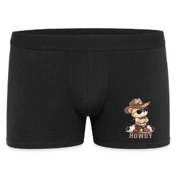 Cowboy Western Ours en peluche Howdy - Boxer Homme - noir - Devant