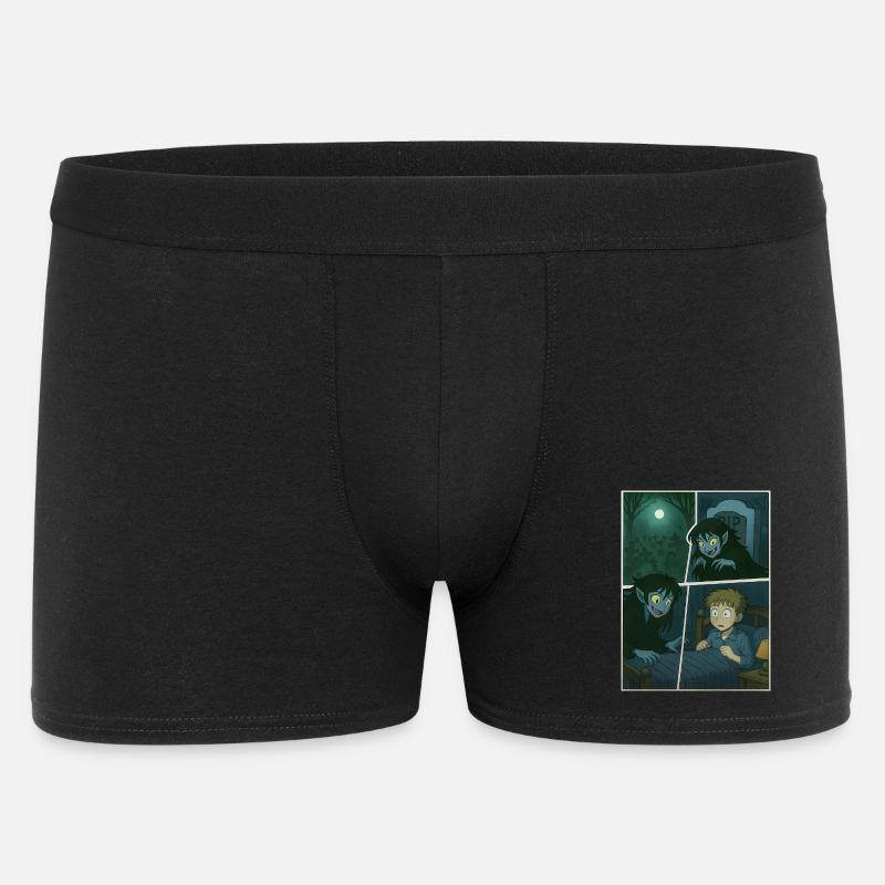 Nächtlicher Besuch - Männer Boxer Shorts - Schwarz