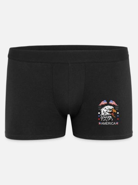 Aigle américain avec motif de drapeau - Boxer Homme - noir