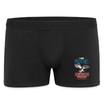 Proud American design with eagle - Men's Boxer Shorts - black - Front