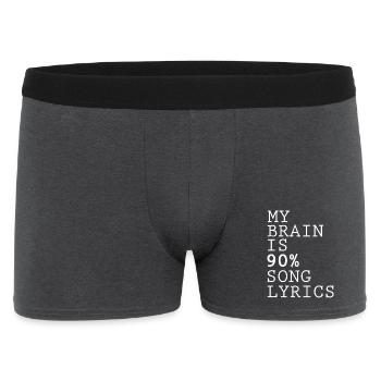 Citation inspirante Design abstrait - Boxer Homme - charbon - Devant
