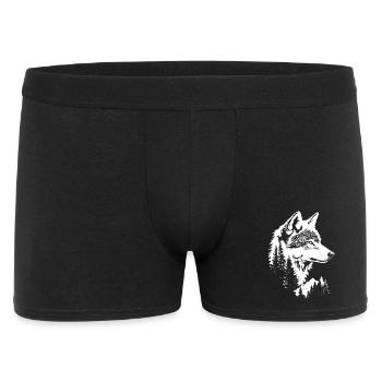 Wolf Face Nature Silhouette - Men's Boxer Shorts - black - Front