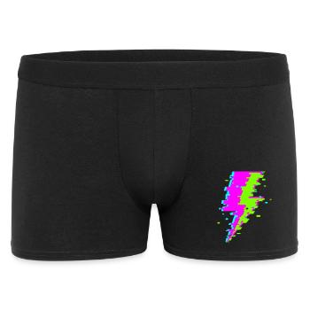 Psychedelischer digitaler Strahl - Männer Boxer Shorts - Schwarz - Vorne