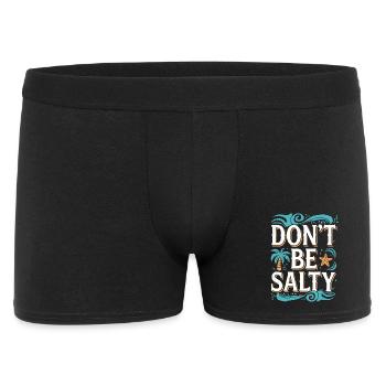 Strand-Vibes sind nicht salziges Design - Männer Boxer Shorts - Schwarz - Vorne