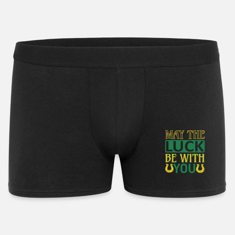 May luck be with you - Männer Boxer Shorts - Schwarz