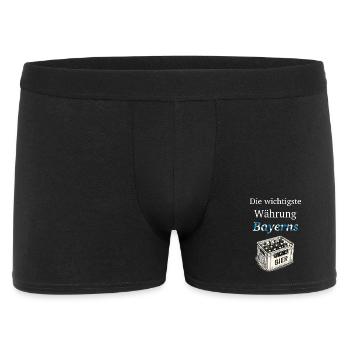 Die wichtigste Währung Bayerns - Männer Boxer Shorts - Schwarz - Vorne