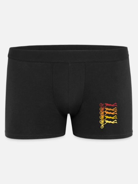 Farbige Radfahrer Silhouetten - Männer Boxer Shorts - Schwarz