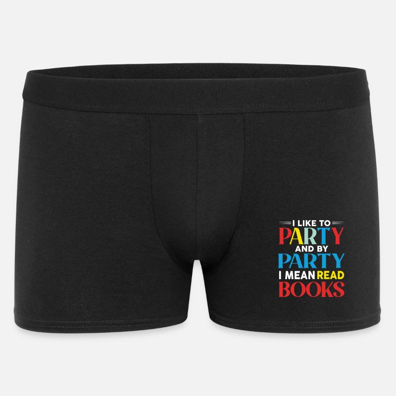 Bunte Leseparty Typo Design - Männer Boxer Shorts - Schwarz