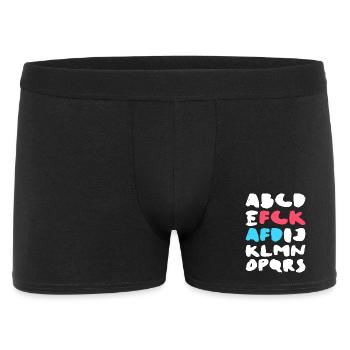 FCK AFD | Politisches Statement Design - Männer Boxer Shorts - Schwarz - Vorne
