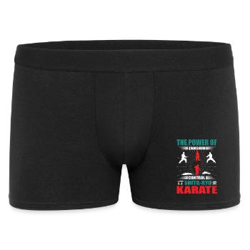 Shito-Ryu Karate Zanshin Design - Männer Boxer Shorts - Schwarz - Vorne