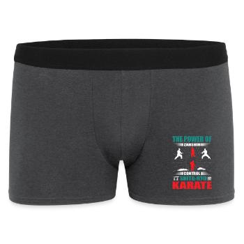 Shito-Ryu Karaté Zanshin Design - Boxer Homme - charbon - Devant