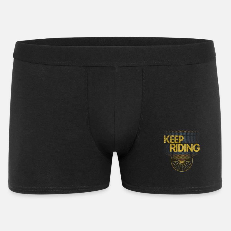 Keep Riding Cycling Pattern - Men's Boxer Shorts - black