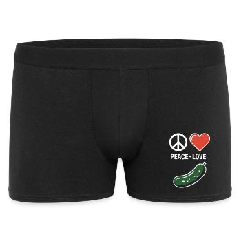 Peace Love Cucumber Drôle de cornichon Dicton - Boxer Homme - noir - Devant