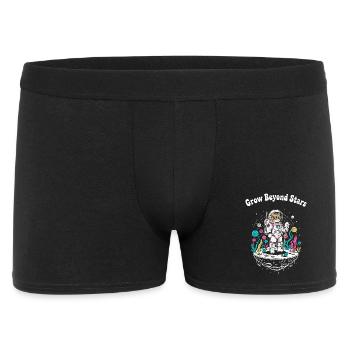 Astronaut cat over starry world - Men's Boxer Shorts - black - Front