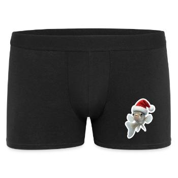 Salutations de Noël Poisson Guppy Bouillonnant - Boxer Homme - noir - Devant
