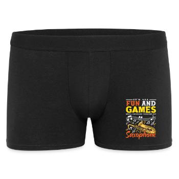 Fun and Games Saxophone Saxophonist Sax - Men's Boxer Shorts - black - Front