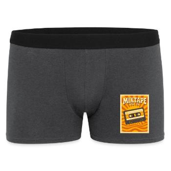 Illustration de mixtape rétro avec Warm Seventies - Boxer Homme - charbon - Devant