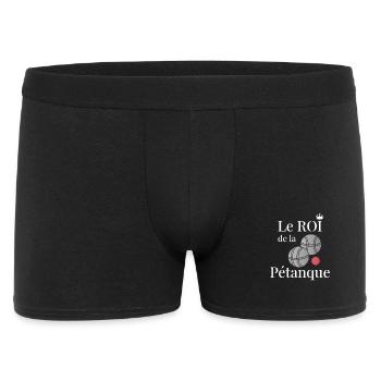 Le ROI de la Pétanque Cadeau Parfait Papi - Boxer Homme - noir - Devant
