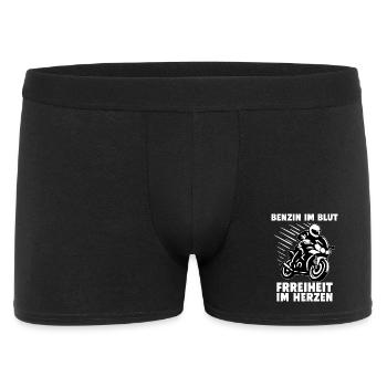 Gasoline in the blood, freedom in the heart - Men's Boxer Shorts - black - Front