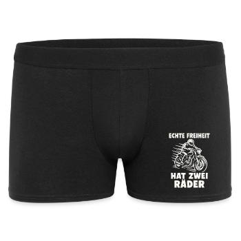Real freedom has two wheels - Men's Boxer Shorts - black - Front