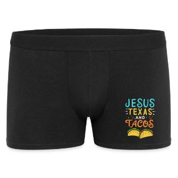 Jésus, Texas et Tacos : graphique drôle du Sud - Boxer Homme - noir - Devant