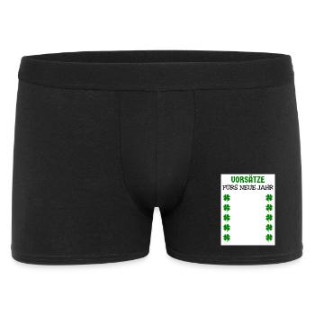 Résolutions du Nouvel An Trèfles du réveillon du Nouvel An - Boxer Homme - noir - Devant