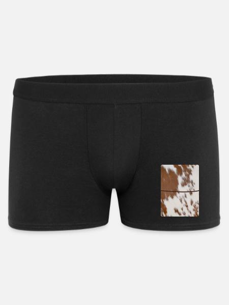 Brown Cowhide Leather Journal - Men's Boxer Shorts - black