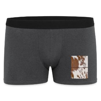 Journal en cuir de vache brun - Boxer Homme - charbon - Devant
