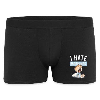 I Hate Mornings | Funny morning grouch design - Men's Boxer Shorts - black - Front