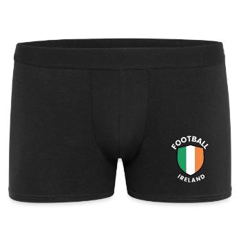 Motif de football du blason du manteau d’Irlande - Boxer Homme - noir - Devant