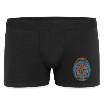 Colorful fingerprint spiral - Men's Boxer Shorts - black - Front
