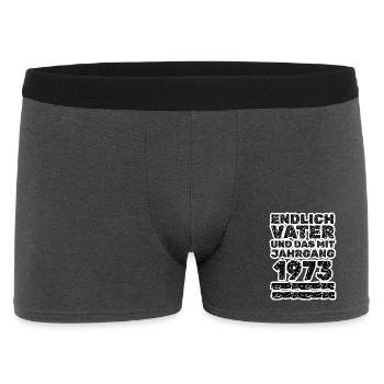 1973 - Men's Boxer Shorts - charcoal grey - Front