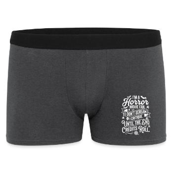 Horror fan: Critical until the credits - Men's Boxer Shorts - charcoal grey - Front