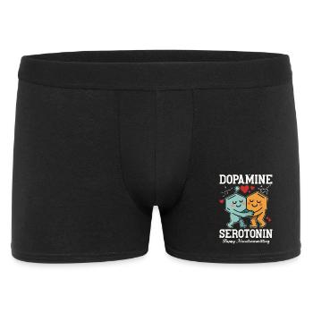 Dopamine Serotonin Hug Design - Men's Boxer Shorts - black - Front