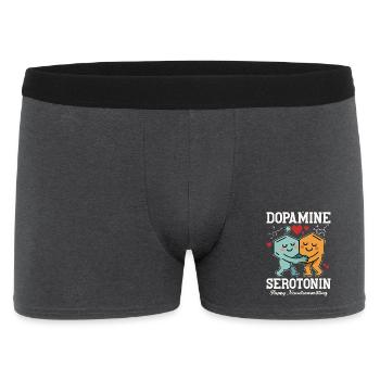 Conception d’un câlin à la dopamine et sérotonine - Boxer Homme - charbon - Devant