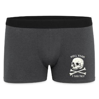 Skull and Bones Toe Fetish - Men's Boxer Shorts - charcoal grey - Front