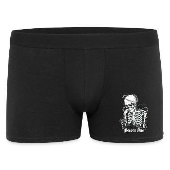 Skeleton with chain and flower - Men's Boxer Shorts - black - Front