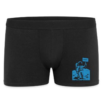 Astronaut on the moon holding a sign - Men's Boxer Shorts - black - Front