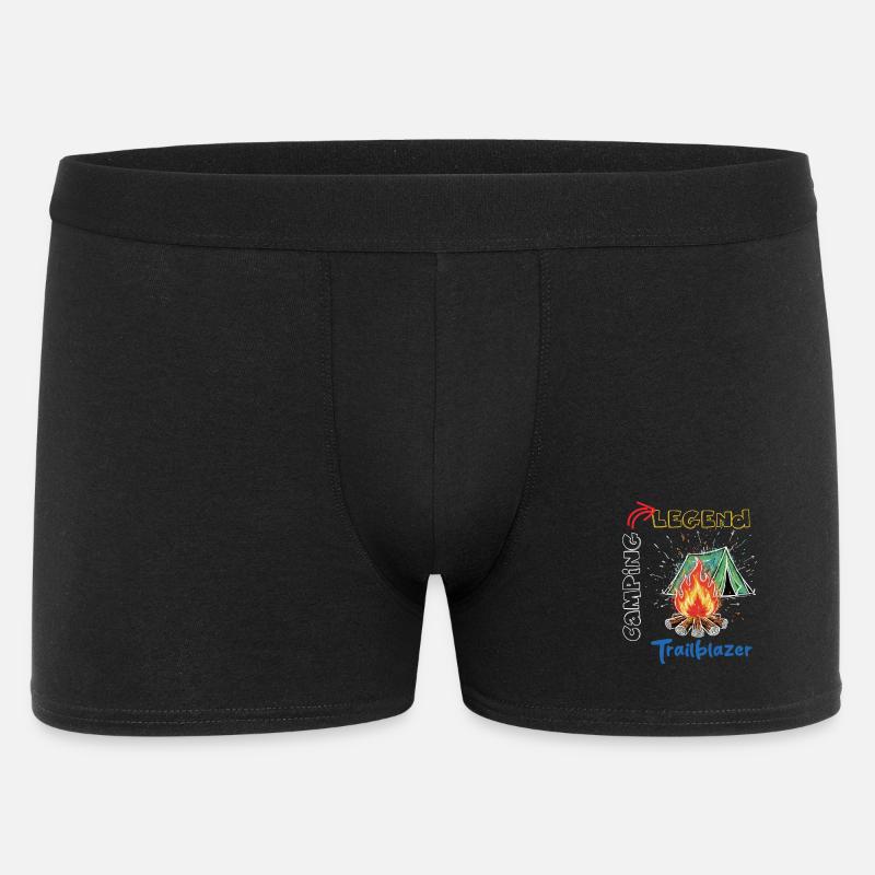 Camping Legend Trailblazer Abenteuer - Männer Boxer Shorts - Schwarz