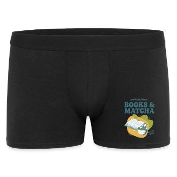 Books And Matcha Kyoto Cafe Corner Whisk Away - Men's Boxer Shorts - black - Front