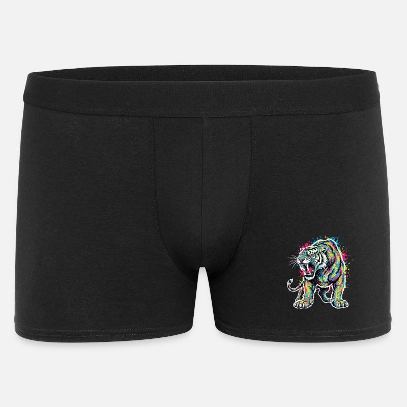 Neon Tiger Artistic Force - Men's Boxer Shorts - black